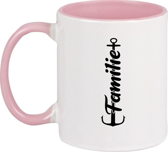 kleckerliese Teetasse Tasse Motiv "Familie Anker Heimat" Milch Kakao Kaffeetasse