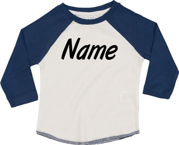 Kleckerliese Baby Kinder T-Shirt Langarmshirt  "Wunschname Name Wunschtext" Raglan-Ärmel Jungen Mädchen