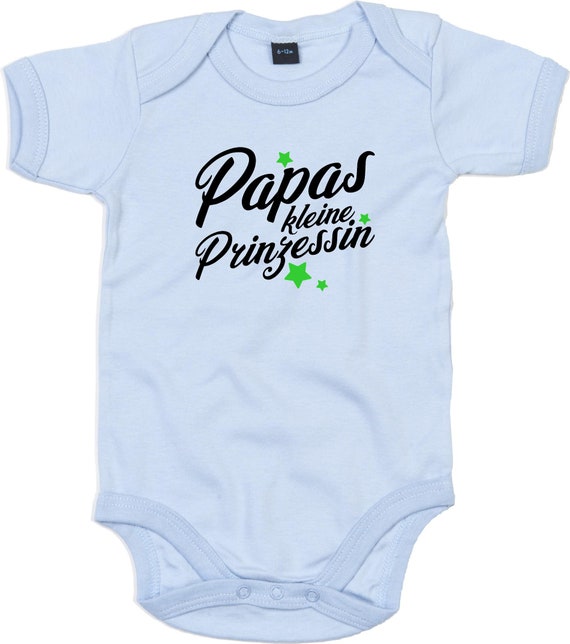 kleckerliese Baby Body "Papas kleine Prinzessin" Babybody Strampler Jungen Mädchen Kurzarm
