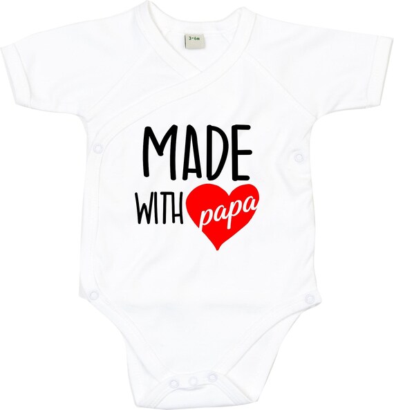 Wickel Baby Body "Made with Papa" Babybody Strampler