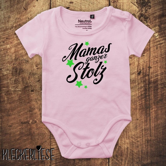 kleckerliese Babybody Body "Mamas ganzer Stolz" Fair Wear