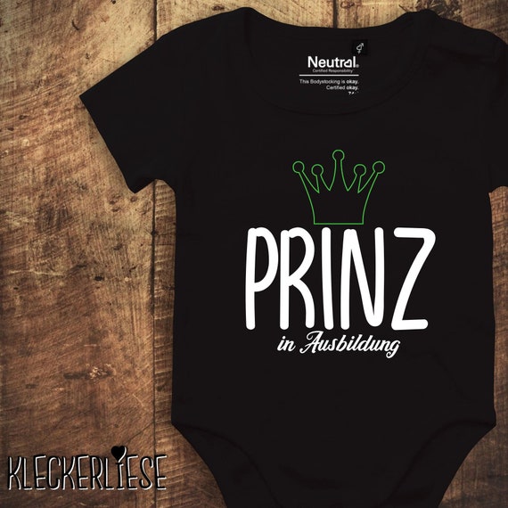 kleckerliese Babybody Body "Prinz in Ausbildung" Fair Wear