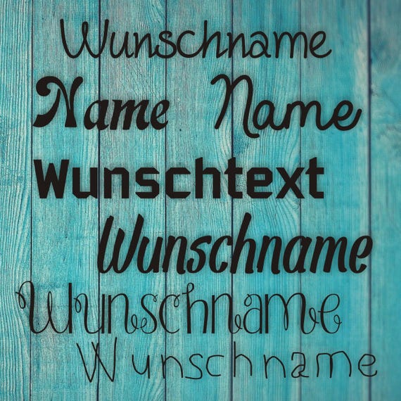 Iron-on image DTF desired name text name print yourself 10-30 cm width DIY
