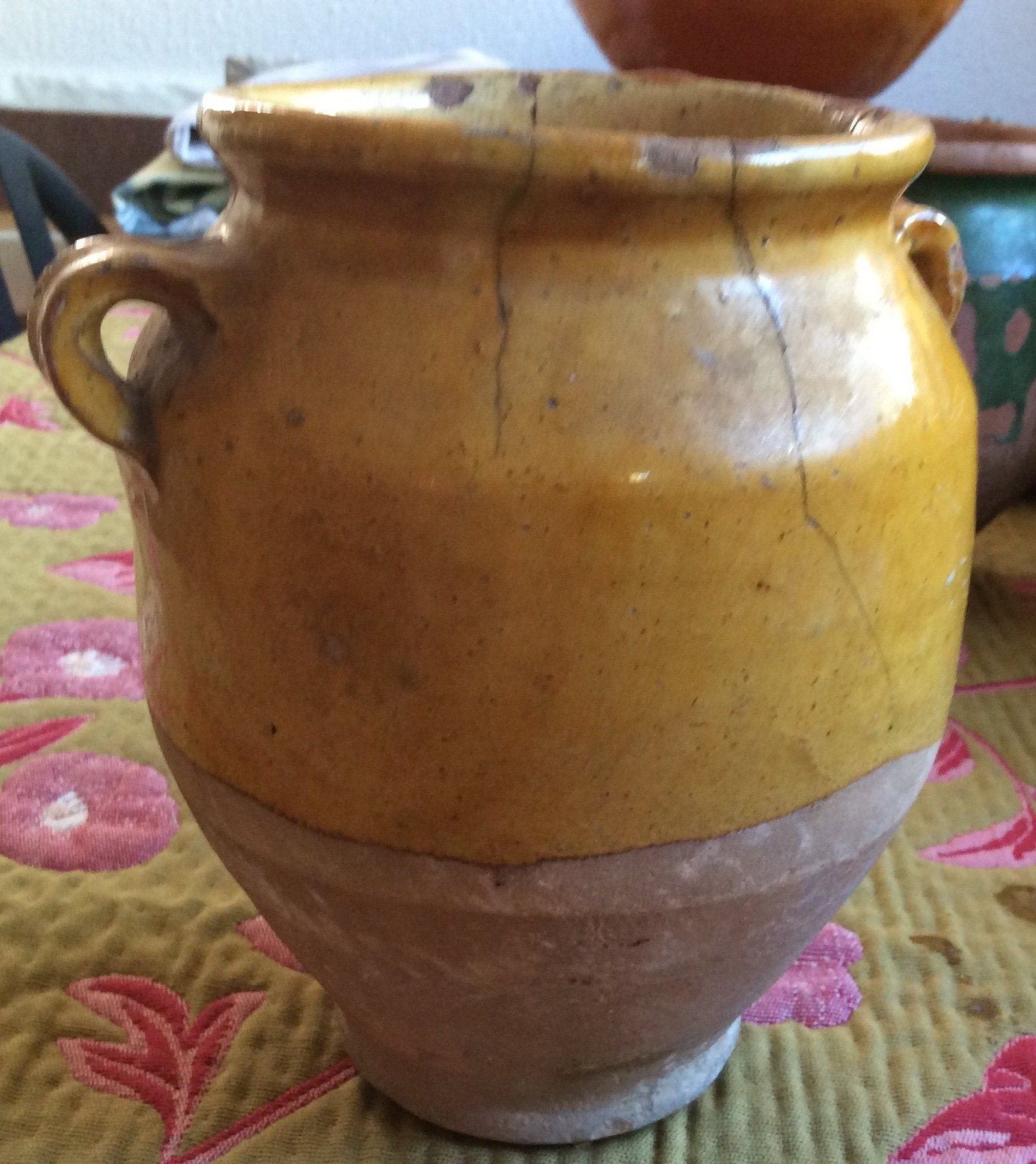 Petit Pot A Graisse Mi-Vernissé Sud de La France