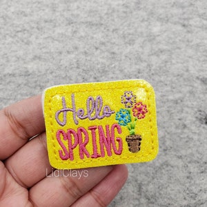 Hello Spring Felties | Spring Felties  | Vinyl Felties (Uncut)- Set of 4 or 8