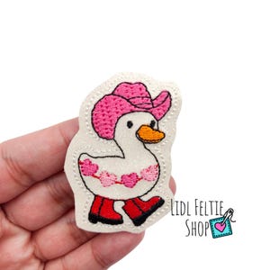 Western Valentine Goose | Valentine Felties | Feltie Applique | Goose Felties | Feltie Applique