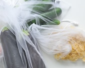 Reusable grocery bag for fruit and vegetables, clear produce bag for kitchen organization and storage food