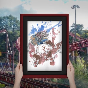 Rita - A5 Print - Alton Towers Rollercoaster Watercolour Artwork