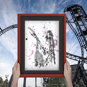 Saw: The Ride A5 Print  - Thorpe Park Inspired Rollecoaster Watercolour Art Print