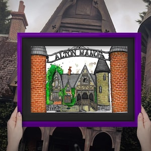 Curse at Alton Manor - Inspired Artwork - A5 Rollercoaster Watercolour print inspired by the ride at Alton Towers Resort