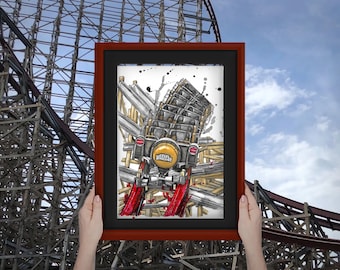 Steel Vengeance Inspired Artwork - A5 Art Print - Rollercoaster