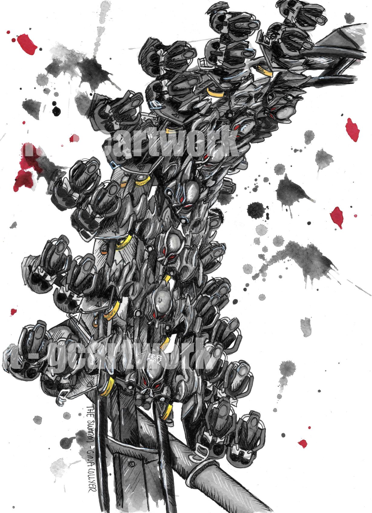 The Swarm Inspired Artwork - A5 Rollercoaster Watercolour Print ...