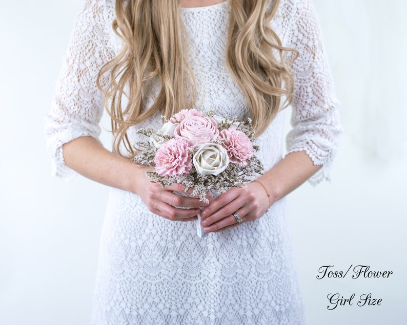 Wedding Bouquets blushed Pink Bridal Bridesmaids Etsy