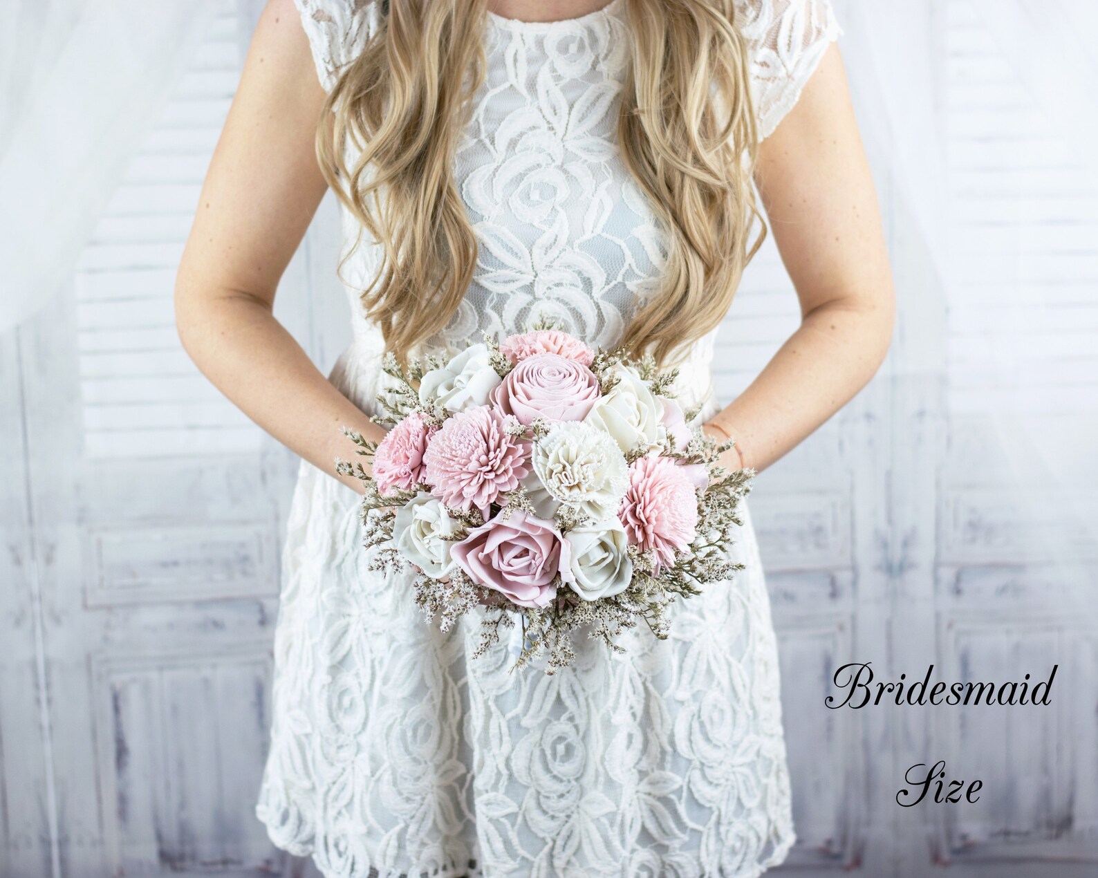 Wedding Bouquets blushed Pink Bridal Bridesmaids Etsy