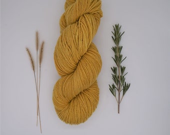 Merino Sport Yarn "Yellow Primrose" 100g - naturally dyed, organic wool, non-superwash, plastic free