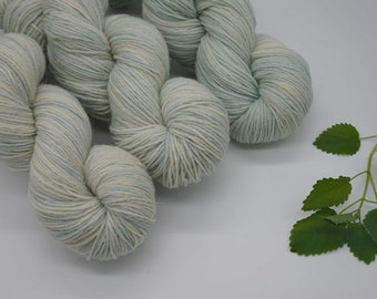 Naturally Dyed Sock Yarn - Merino Lino 100g "Spindrift"- fingering weight, hand dyed with natural dyes, non-superwash, plastic free