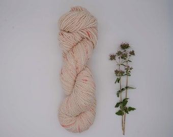 Hand Dyed Sockyarn - Luster Sock DK "Light Rose Hip" 100g - naturally dyed, organic wool, non-superwash, plastic free