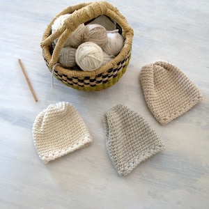 Pasgeboren muts patroon - eenvoudig gehaakt babymutsje patroon - DIY baby shower cadeau - gehaakt muts patroon - suikerspruit babymutsje P162