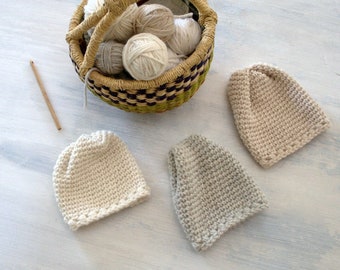 Modello berretto neonato - Modello facile per cappello da bambino all'uncinetto - Regalo fai da te per baby shower - Modello per cappello all'uncinetto - Cappello da bambino con germogli di zucchero P162