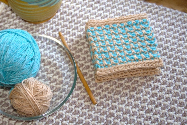 Crochet Coaster Pattern Crochet Placemat Pattern Crochet Table Linen Pattern Coaster Pattern DIY Housewarming Gift Interlaced Row P109 image 6