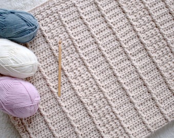 Coperta per bambini Modello all'uncinetto Modello afghano per bambini Modello per coperta all'uncinetto fai-da-te Nuova coperta per bambini Regalo fai-da-te per neonato - Gennaio Snuggles P128