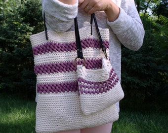 Tote Bag Pattern Crochet Bag Pattern DIY Gift for Mom Womens Tote Bag Crochet Pattern DIY Spring Tote Bag - Red Clover Summer Tote P251