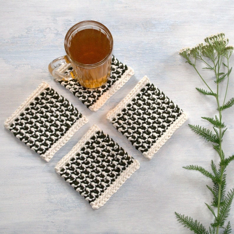 Crochet Coaster Pattern Crochet Placemat Pattern Crochet Table Linen Pattern Coaster Pattern DIY Housewarming Gift Interlaced Row P109 image 5