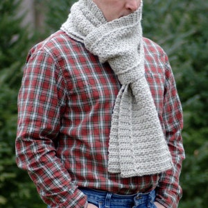 Crochet Pattern - Mens Crochet Scarf Pattern Winter DIY Scarf Mens Crochet Pattern Easy Crochet Scarf - Winter Path Scarf P141