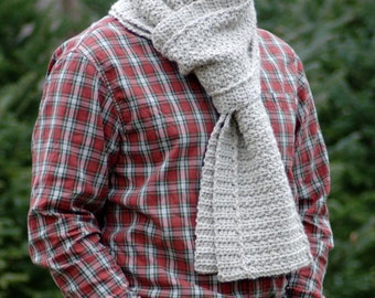 Crochet Pattern - Mens Crochet Scarf Pattern Winter DIY Scarf Mens Crochet Pattern Easy Crochet Scarf - Winter Path Scarf P141