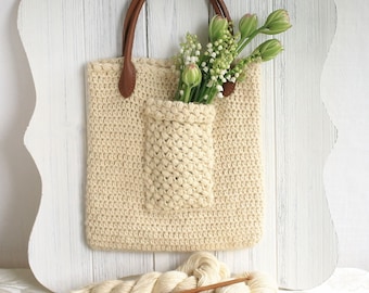 Modello semplice per borsa all'uncinetto / Borsa tote fai-da-te - Borsa Eligere