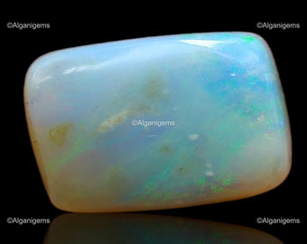 Untreated 4.25 Cts Fire Opal Cabochon, Multicolor Opal Gemstone, Square Shape Loose Opal For Jewelry Making 11x10x4 mm