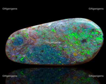 9.00 Cts Fire Opal Gemstone/ Multicolor Opal Cabochon/ Fancy Opal Gemstone/ Unheated Loose Gemstone 22x14x4 mm