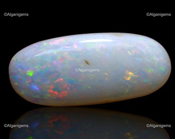 Unheated Multicolor Fire Opal Gemstone | Natural 4.20 Cts Opal Cabochon | Oval Opal Stone For Making Jewelry 16x9x4 mm