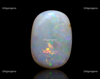 Natural Fire Opal / 4.30 Cts Multicolor Gemstone/ Oval Cabochon Opal Stone/ Making For Jewelry 19x10x3 mm