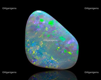 5.50 Cts Fire Opal Gemstone/ Multicolor Opal Cabochon/ Fancy Opal Gemstone/ Unheated Loose Gemstone 21x13x2 mm