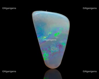 3.85 Cts Fire Opal Gemstone/ Green Blue Cabochon Opal / Fancy Loose Gem/ Untreated Opal For Jewelry 21x9x2 mm