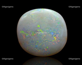 Authentic 6.35 Cts Fire Opal Cabochon, Multicolor Opal Gemstone, Handmade Oval Opal Loose Stone 19x15x3 mm