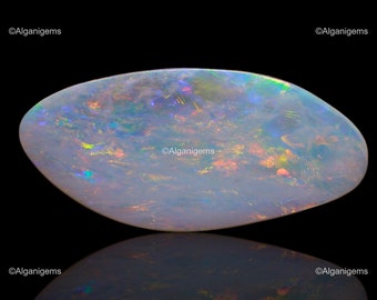 Genuine 4.00 Cts Fire Opal Gemstone/ Multicolor Opal Cabochon/ Fancy Opal Gemstone/ Gemstone For Jewelry Making 19x12x2 mm