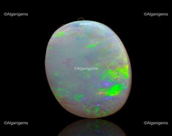 Unheated Multicolor Fire Opal Gemstone | Natural 6.10 Cts Opal Cabochon | Oval Opal Stone For Making Jewelry 20x13x3 mm