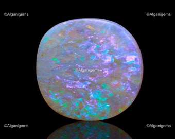 10.60 Cts Fire Opal Gemstone/ Green Blue Cabochon Opal / Oval Loose Gem/ Untreated Opal For Jewelry 18x14x4 mm