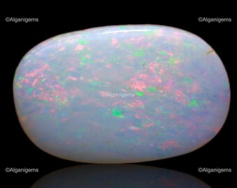 Authentic 3.00 Cts Fire Opal Gemstone/ Opal Oval Cabochon/ 100% Natural Multicolor Opal Stone/ For Jewelry 13x11x3 mm