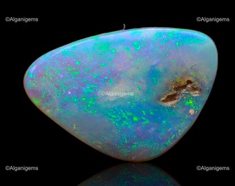 Genuine 4.00 Cts Fire Opal Gemstone/ Multicolor Opal Cabochon/ Trillion Opal Gemstone/ Gemstone For Jewelry Making 11x11x4 mm