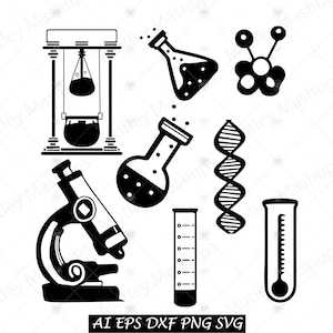 Ciencia STEM SVG, Química Svg, Profesor de Ciencias Svg, Profesor de Química Svg, Ciencia Png, Imágenes Prediseñadas de Laboratorio, Archivos de Corte Cricut, Imágenes Prediseñadas de Química,