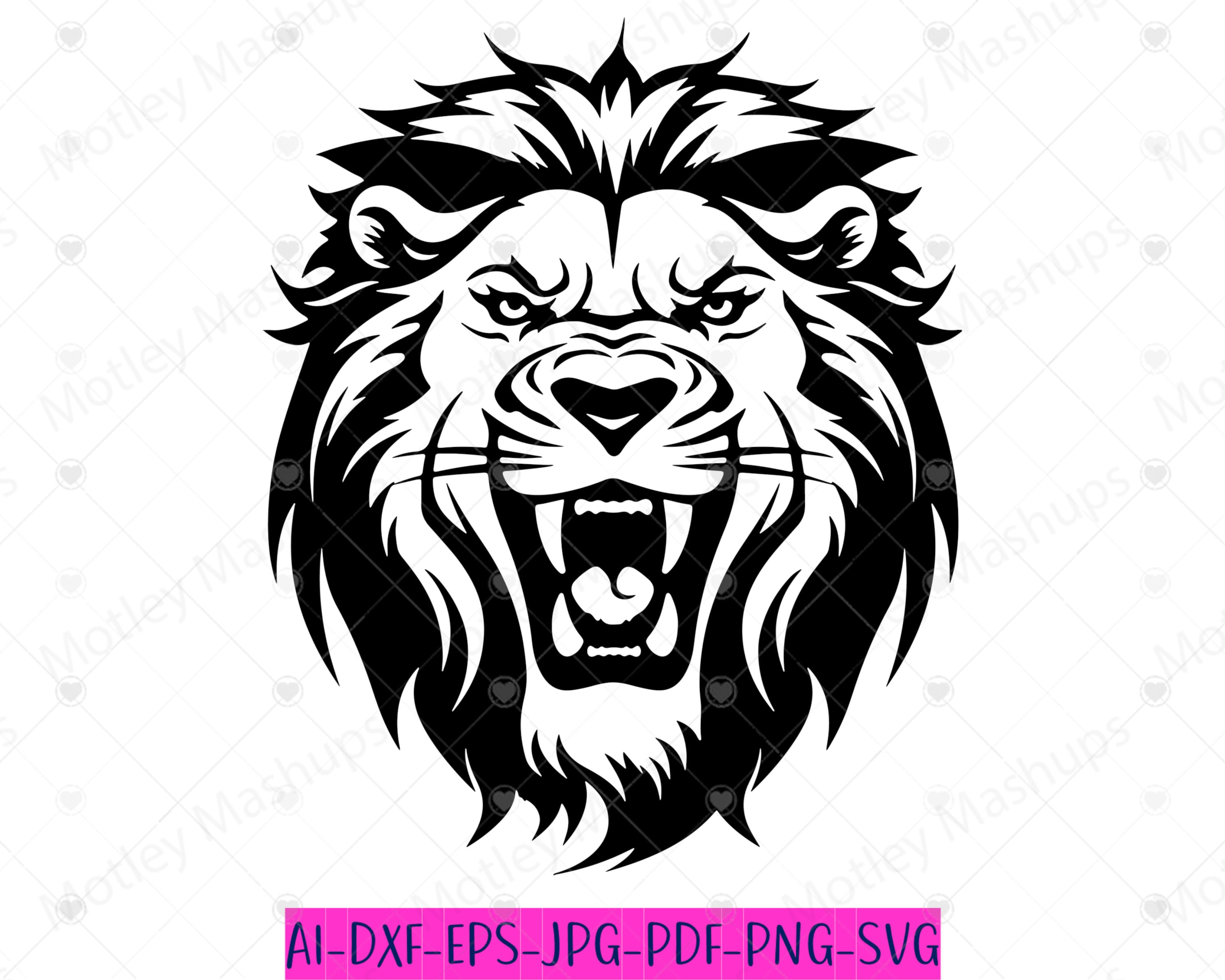 Roaring lion growl - Etsy België, image size:3000x2400