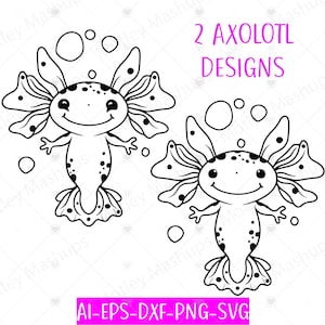 Axolotl Svg Png, Axolotl Clipart, Animal Svg Png, Axolotl Shirt Png Svg, Axolotl Vector, Cute Axolotl, Axolotl Svg Png Bundle, Silhouette