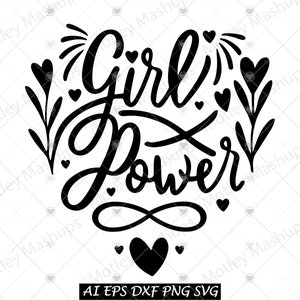Mädchen Power SVG, PNG, DXF, PNG, DXF, PNG, PNG, DXF, PNG, DXF, PNG, Dxf, PNG, Dxf