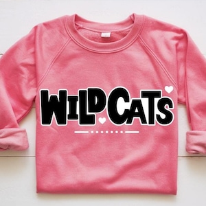 Chats Sauvages Png, Svg, Esprit D'école Png, Mascotte Tendance Png, Mascotte Svg, Esprit D'équipe Png Svg, Chemise Avec Nom De La Mascotte, Chats Sauvages À La Mode, Nom De L'équipe