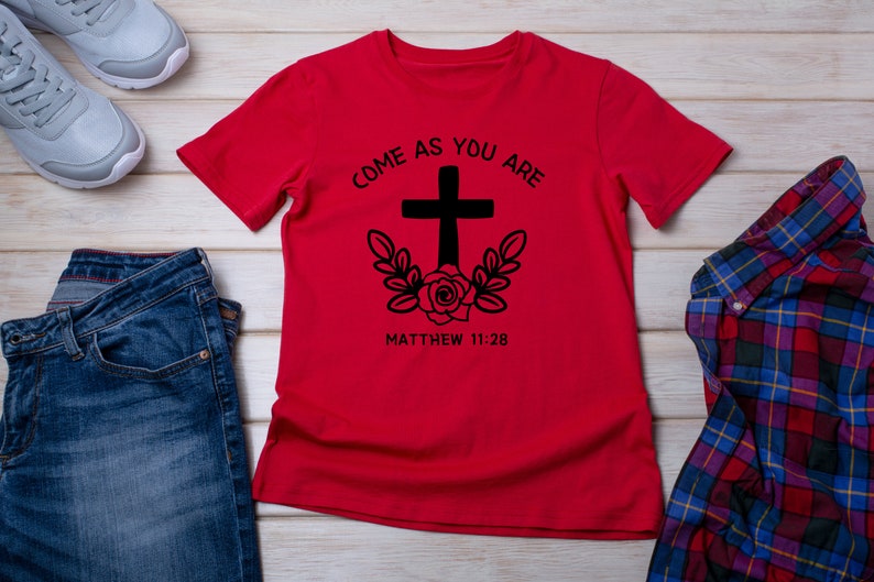 Come as You Are Bible Verse Svg, Rose Svg, Flower and Cross Svg