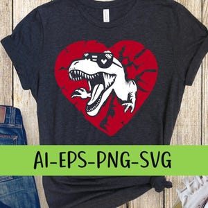 Dinosaur Valentine Heart Svg Png, Boys Valentine Svg, Girls Valentine Svg, Valentines Png, Dino Svg, Cricut File, T-rex Scratch, HeartBreak