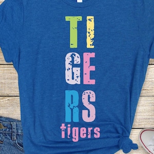 Tigers Pastels Png, Mascot Name Shirt, School Spirit Png, School Mascot Tigers, Trendy Tigers Png, Team Name, Team Spirit Png, Trendy Mascot